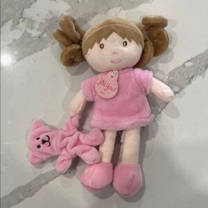Jolijou Doll Pink Plush Doll with Teddy